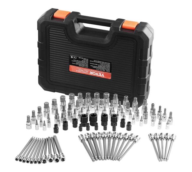 107 dalių bitų rinkinys SAE ir metrinių matmenų8