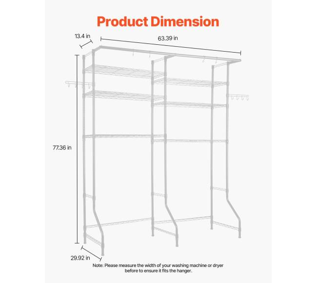 Skalbimo mašinos lentyna su 6 aukštais1