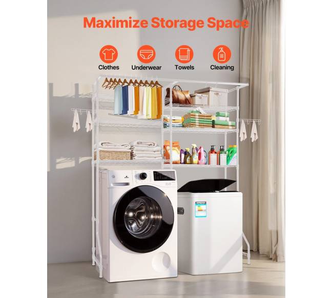 Skalbimo mašinos lentyna su 6 aukštais2