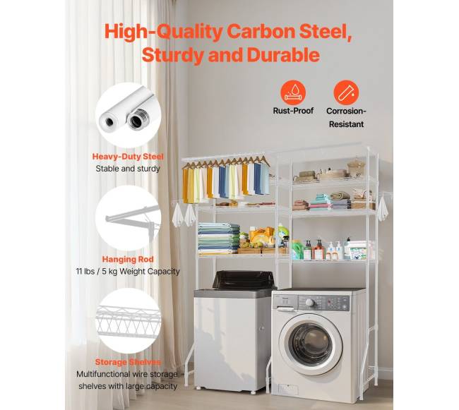 Skalbimo mašinos lentyna su 6 aukštais5