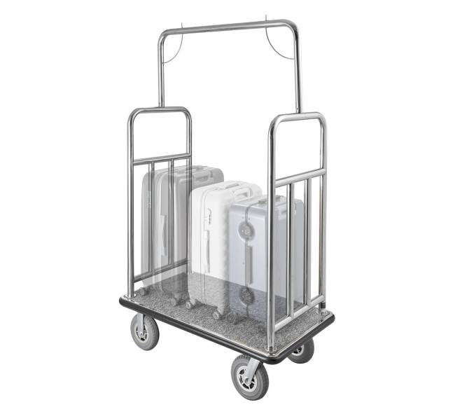 Viešbučio bagažo vežimėlis 544 kg nerūdijančio plieno0