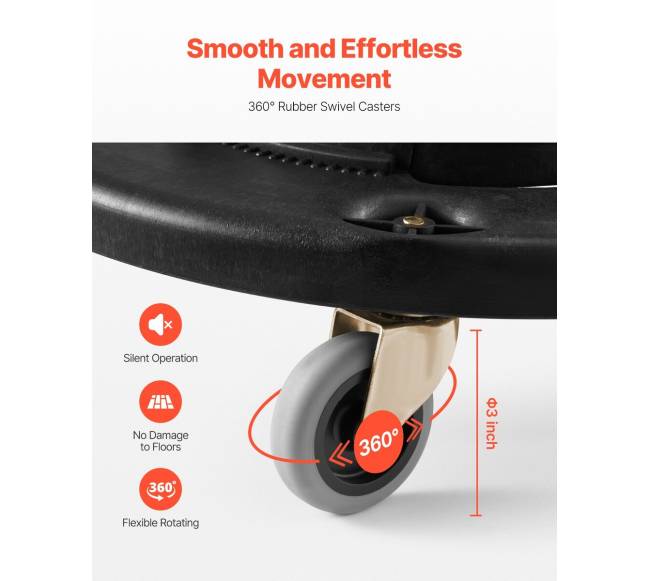 Apvalus šiukšliadėžės vežimėlis 20-55 galonų talpai3