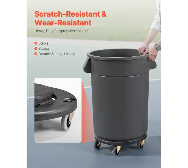 Apvalus šiukšliadėžės vežimėlis 20-55 galonų talpai4