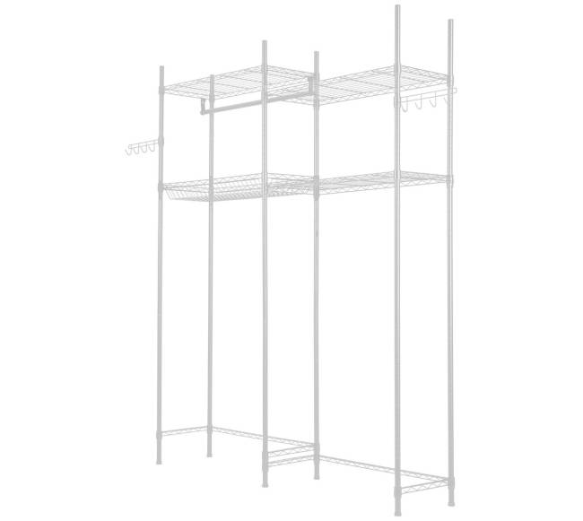 Virš skalbyklos ir džiovyklos lentyna su 4 lentynomis0