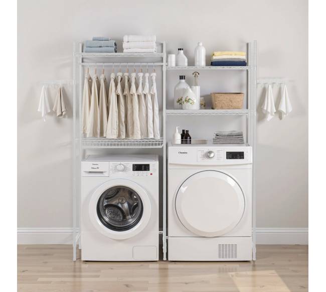 Virš skalbyklos ir džiovyklos lentyna su 4 lentynomis7