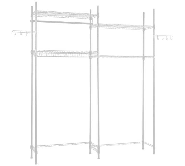 Virš skalbyklos ir džiovyklos lentyna su 4 lentynomis8