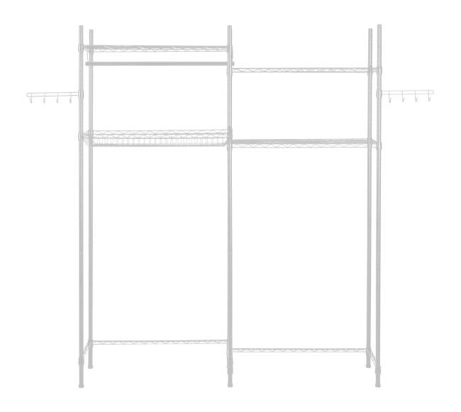 Virš skalbyklos ir džiovyklos lentyna su 4 lentynomis10