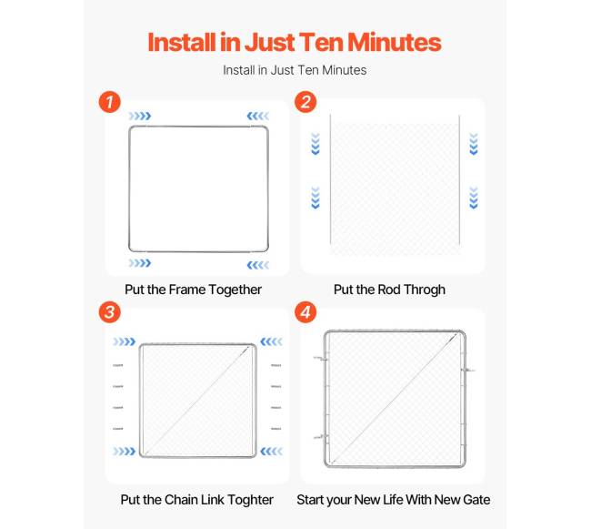 Tvoros vartai sodo tinklui 92 x 122 cm2