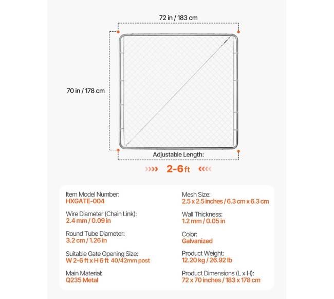 Tvoros vartai sodo tinklui 92 x 122 cm6