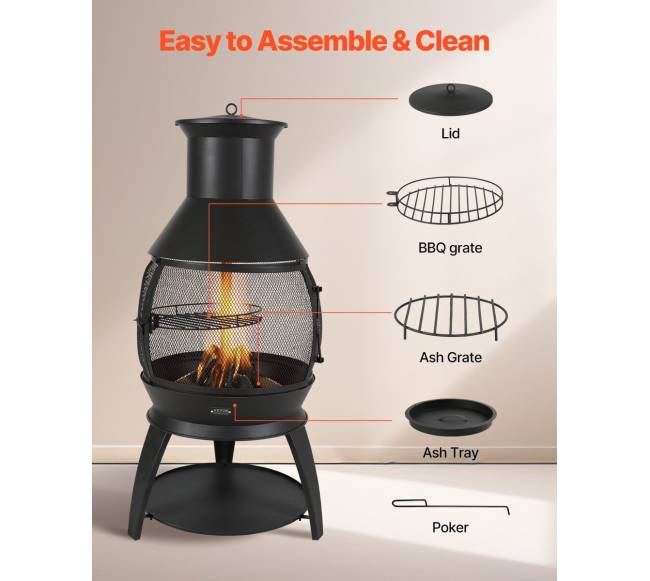 56 cm lauko kaminas su kepsnine1