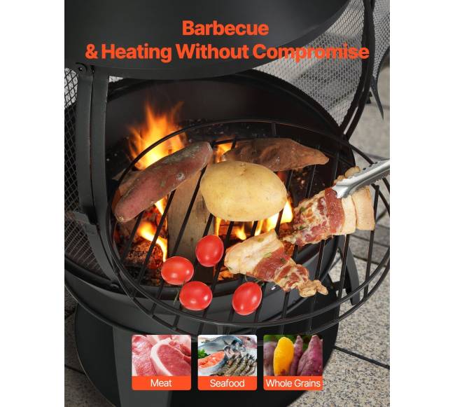 56 cm lauko kaminas su kepsnine4