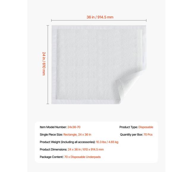 Vienkartiniai po paklodžių paklotai 70 vnt.6