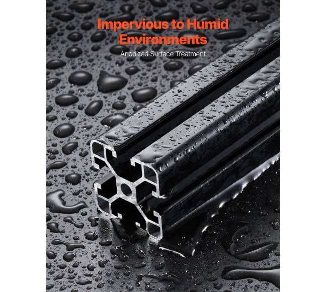 4 vnt. T formos 4040 aliuminio profiliai 600 mm3