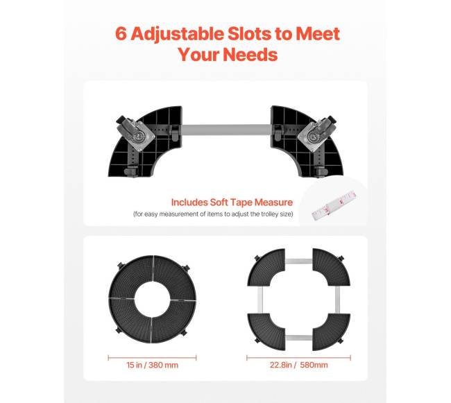 Reguliuojamas apvalus vežimėlis su ratukais2