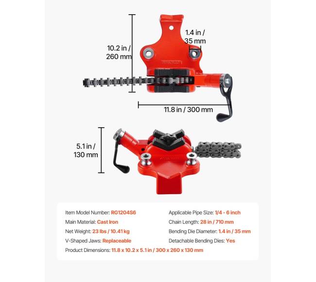 spaustuvo grandininis spaustuvas, 6 colių talpa6