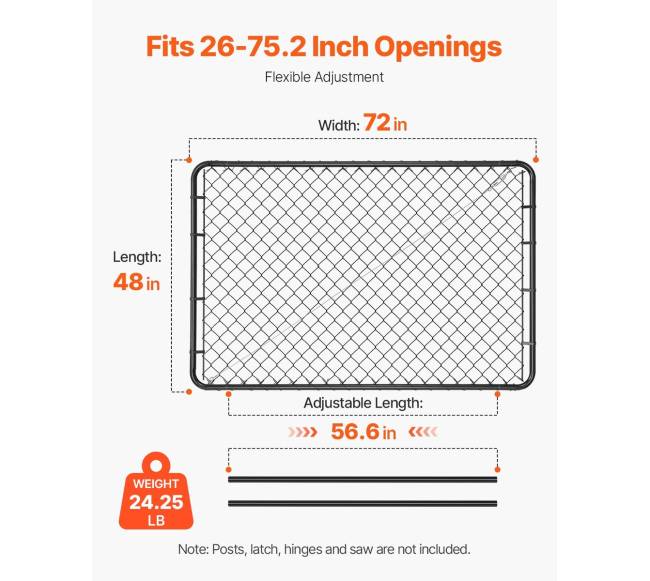 Grandinėlių tvoros varteliai 2.2-6 m x 1.8 m, be stulpų3