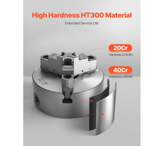 160 mm 3-žandikaulės tekino staklių griebtuvas1