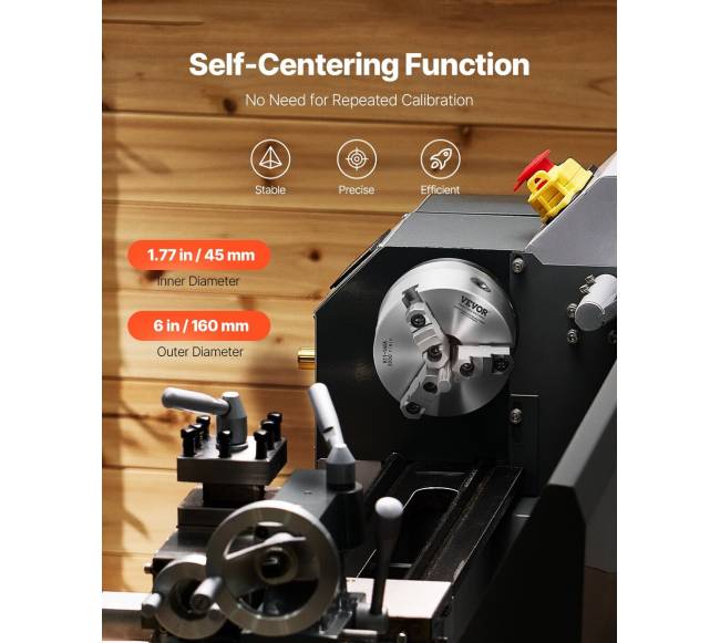 160 mm 3-žandikaulės tekino staklių griebtuvas2