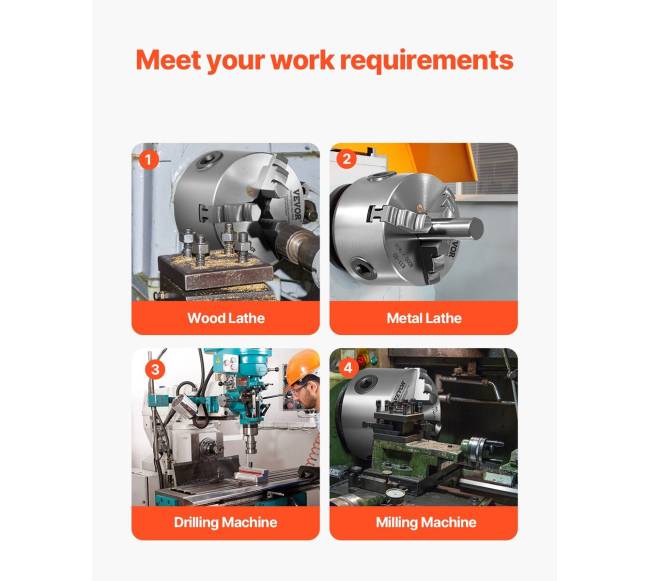 160 mm 3-žandikaulės tekino staklių griebtuvas5