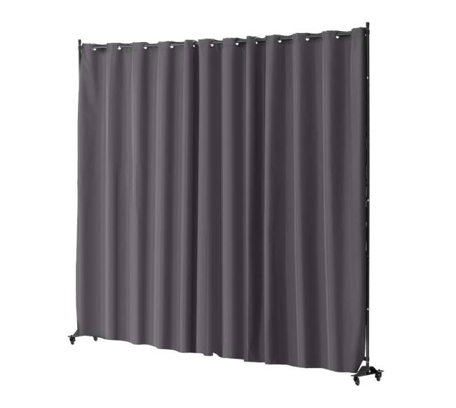 Mobilus kambario skiriamoji pertvara ant ratukų pilka10