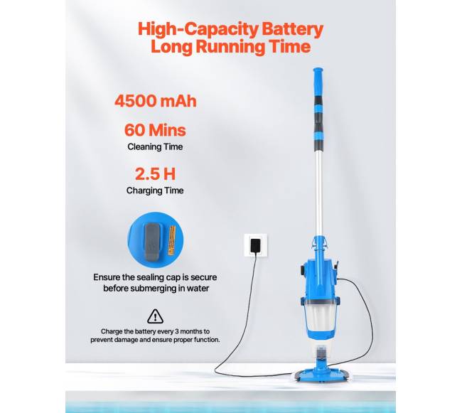 Baseino dulkių siurblys 100 Lmin, įkraunamas2