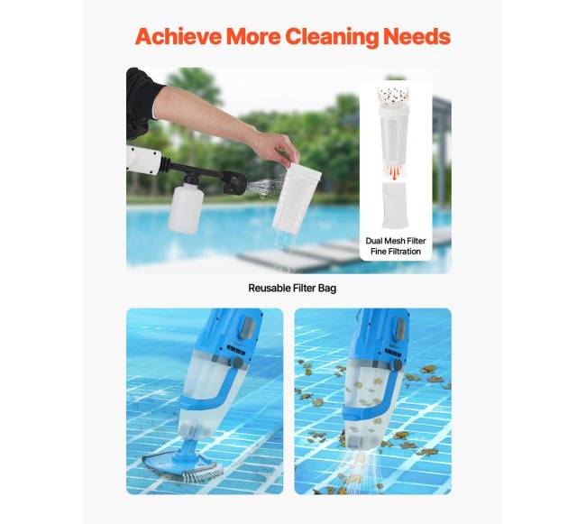 Baseino dulkių siurblys 100 Lmin, įkraunamas3