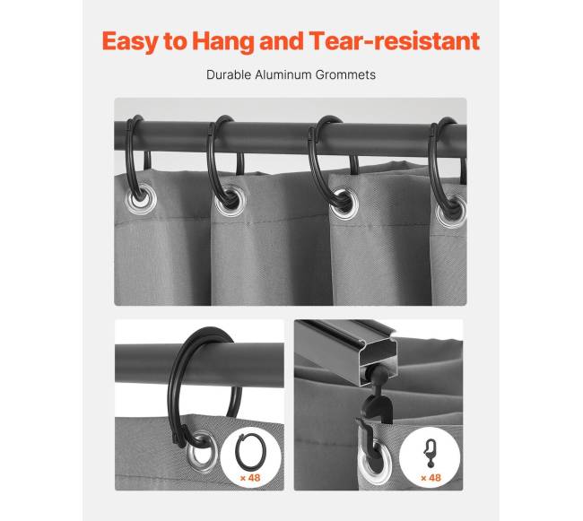 Paviljono privatumo užuolaidos pilkos4