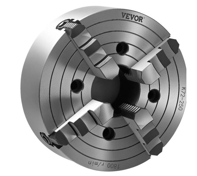 250 mm 4-žandikaulių savaime centruojantis tekinimo staklių griebtuvas0