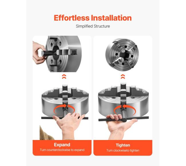 250 mm 4-žandikaulių savaime centruojantis tekinimo staklių griebtuvas4