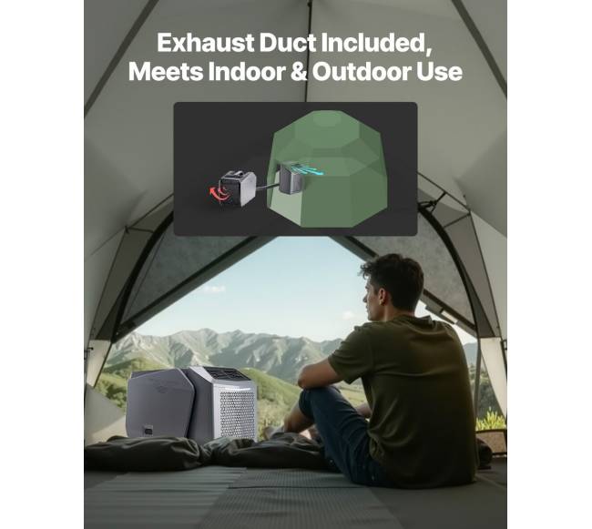 Nešiojamas oro kondicionierius 5000 BTU stovyklavimui5