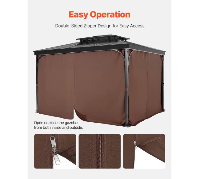 Pavėsinės užuolaidos 10 x 10, 284 cm3