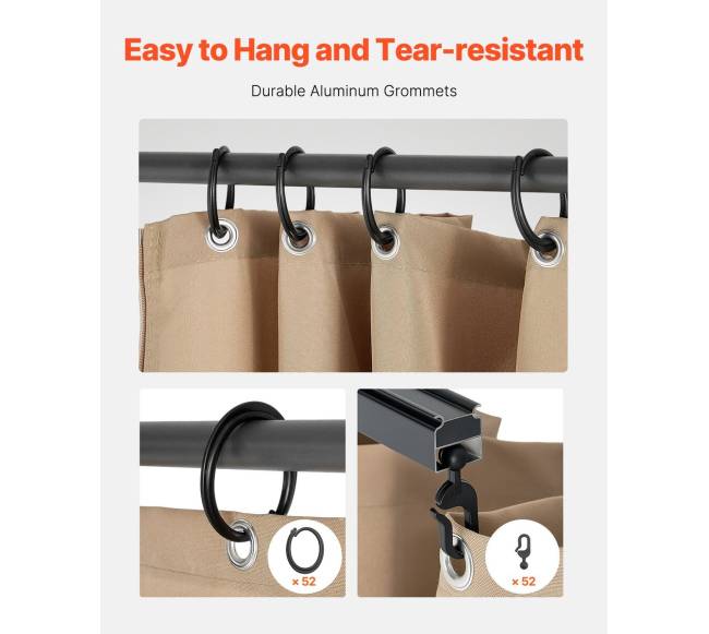 Privatumo uždanga paviljonui, neperšlampama, 12x10x7.34