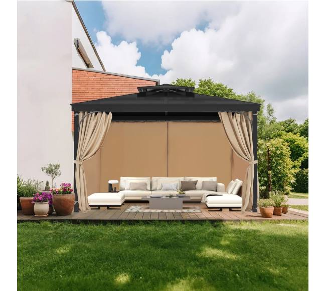 Paviljono privatumo užuolaida 281 x 341 x 214 cm khaki7