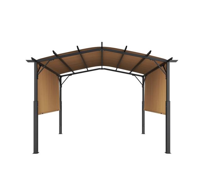 10x10 ft lauko pergola su stogu0