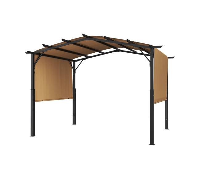 10x10 ft lauko pergola su stogu9