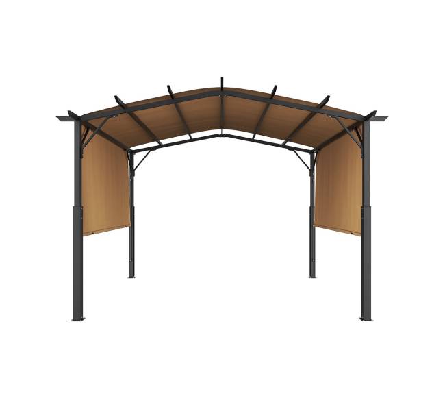 10x10 ft lauko pergola su stogu10