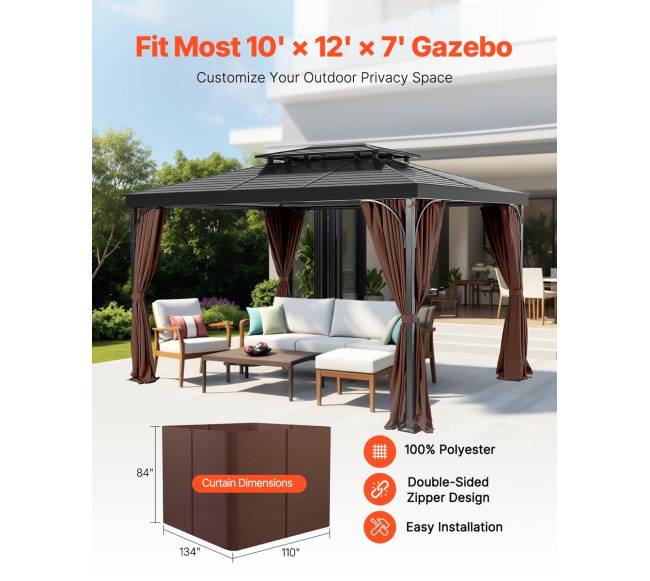 Privatumo užuolaidos 12 x 10 x 7 pavėsinei1