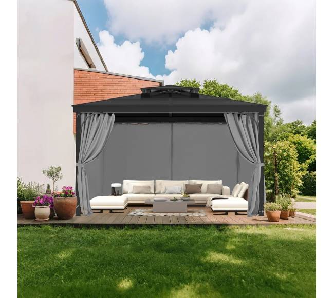 Pilka pavėsinės užuolaida 284 x 284 cm7