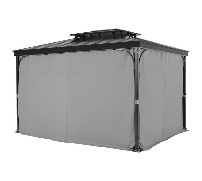 Pilka pavėsinės užuolaida 284 x 284 cm9