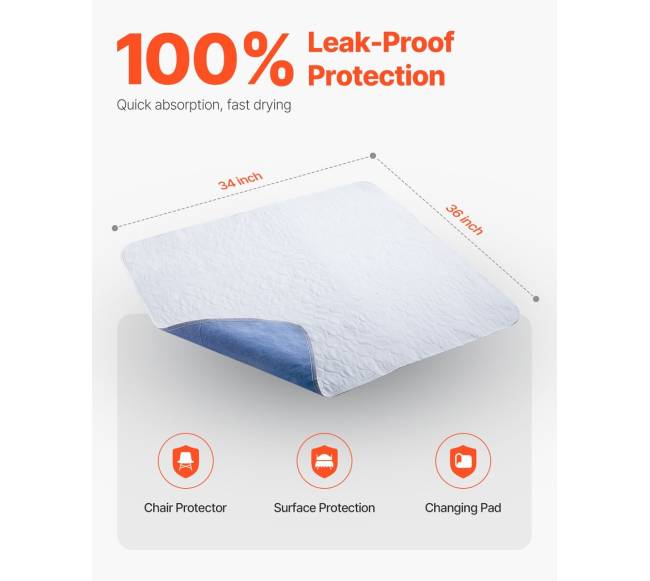 Daugkartinės neperšlampamos paklodės 10 vnt1