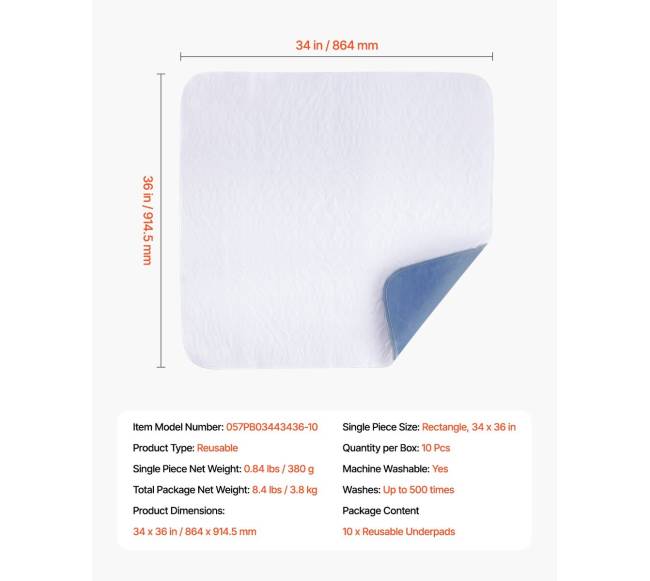 Daugkartinės neperšlampamos paklodės 10 vnt6