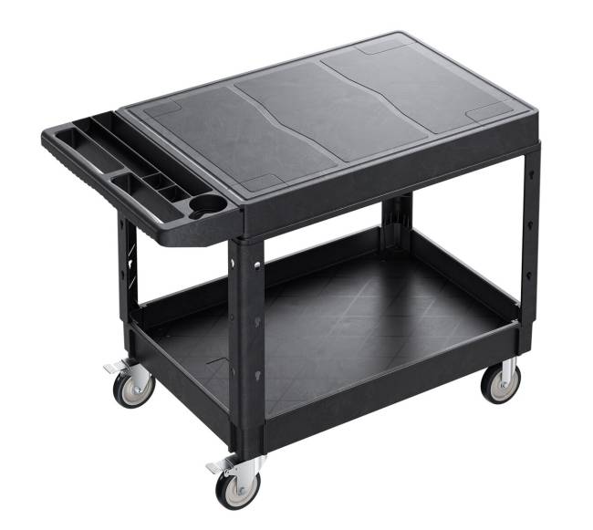 2 lentynų vežimėlis su ratukais0