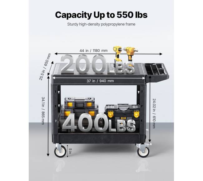 2 lentynų vežimėlis su ratukais2