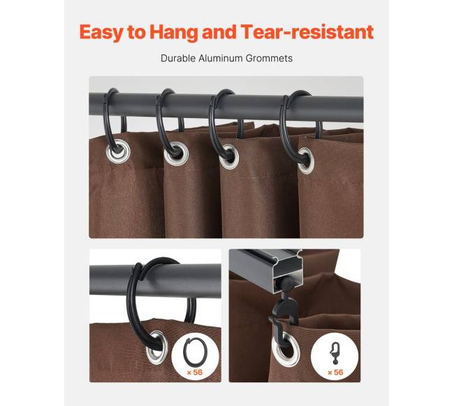 Privatumo užuolaidos pavėsinei 344 x 344 cm4