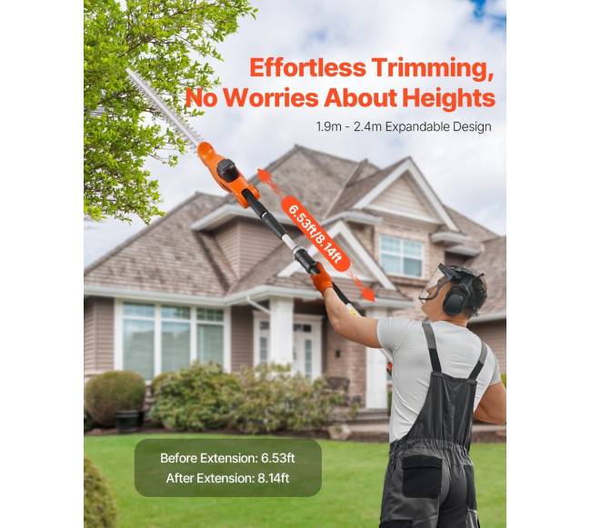 Išplečiamos belaidės gyvatvorių žirklės4