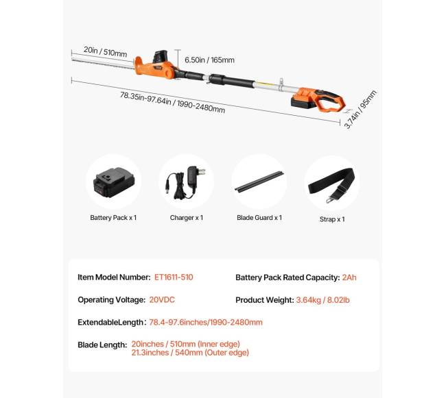 Išplečiamos belaidės gyvatvorių žirklės6