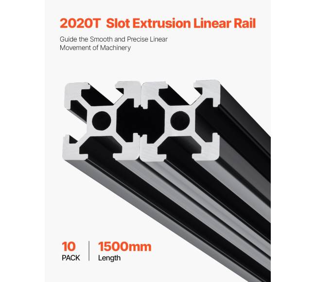 150 cm 10 vnt t-slot aliuminio profilis1