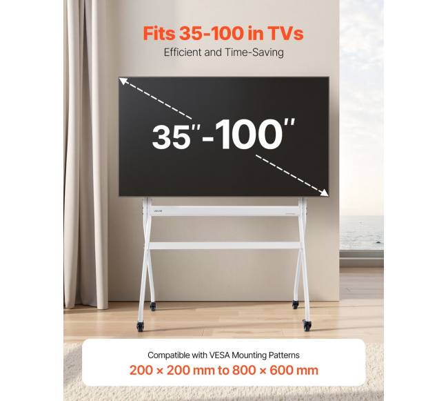 Mobilus televizoriaus stovas su ratukais, 35-100 col.1