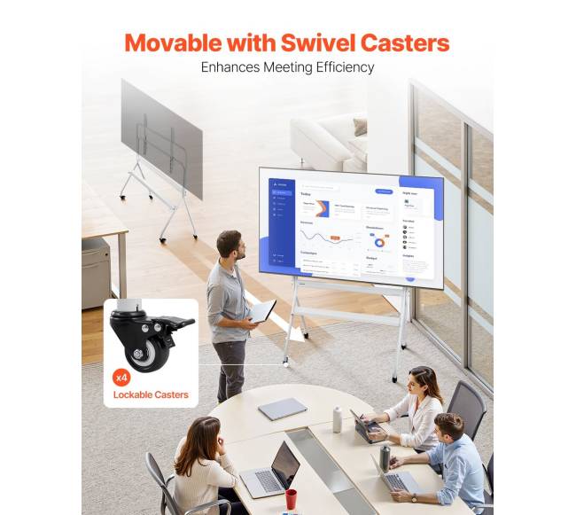 Mobilus televizoriaus stovas su ratukais, 35-100 col.2