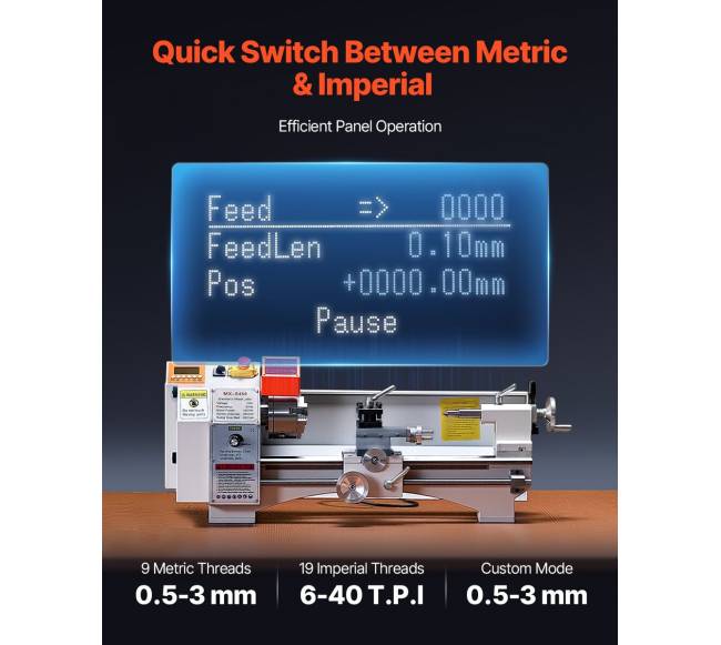 Metalo tekinimo staklės 22 x 45 cm, automatinis padavimas1